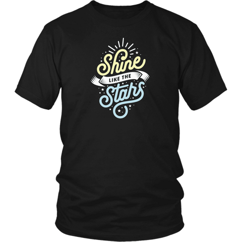Image of Shine Like The Stars T-shirt District Unisex Shirt Black S