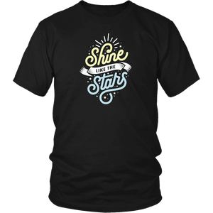 Shine Like The Stars T-shirt District Unisex Shirt Black S