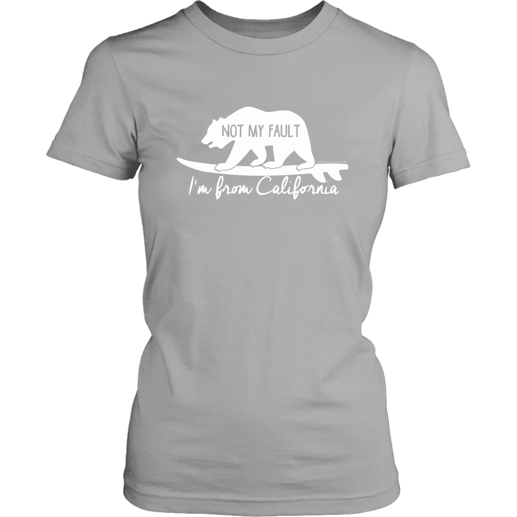 From California T-shirt District Womens Shirt Silver XS