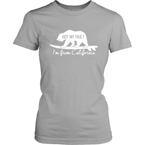 Image of From California T-shirt District Womens Shirt Silver XS