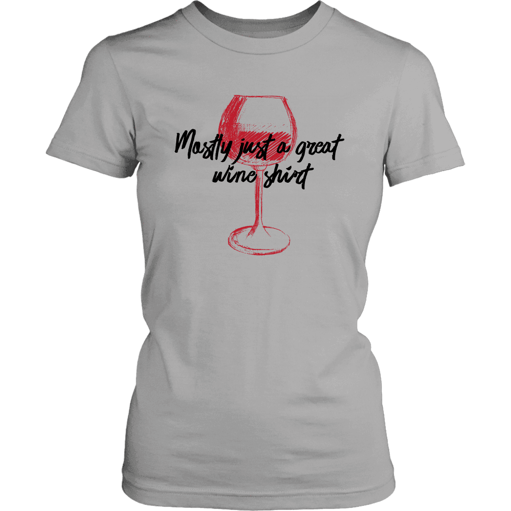 Mostly Wine Shirt T-shirt District Womens Shirt Silver XS