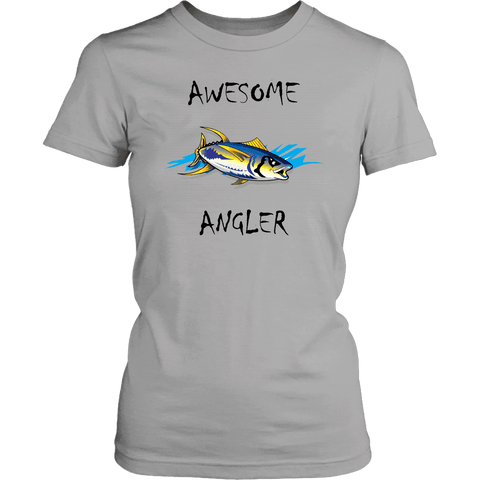 Image of You're An Awesome Angler | V.2 Chiller T-shirt District Womens Shirt Silver XS