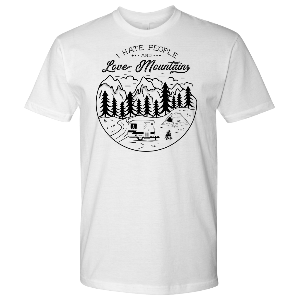 Love The Mountains Mens T-shirt Next Level Mens Shirt White S
