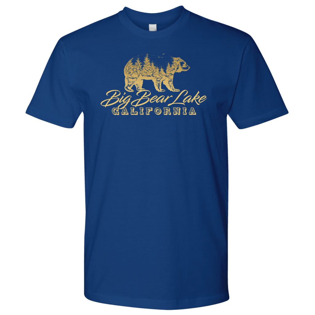Big Bear Lake California V.2, Mens, Gold T-shirt Next Level Mens Shirt Royal Blue S