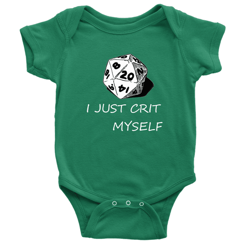 Image of I Just Crit Myself Onsies T-shirt Baby Bodysuit Kelly NB