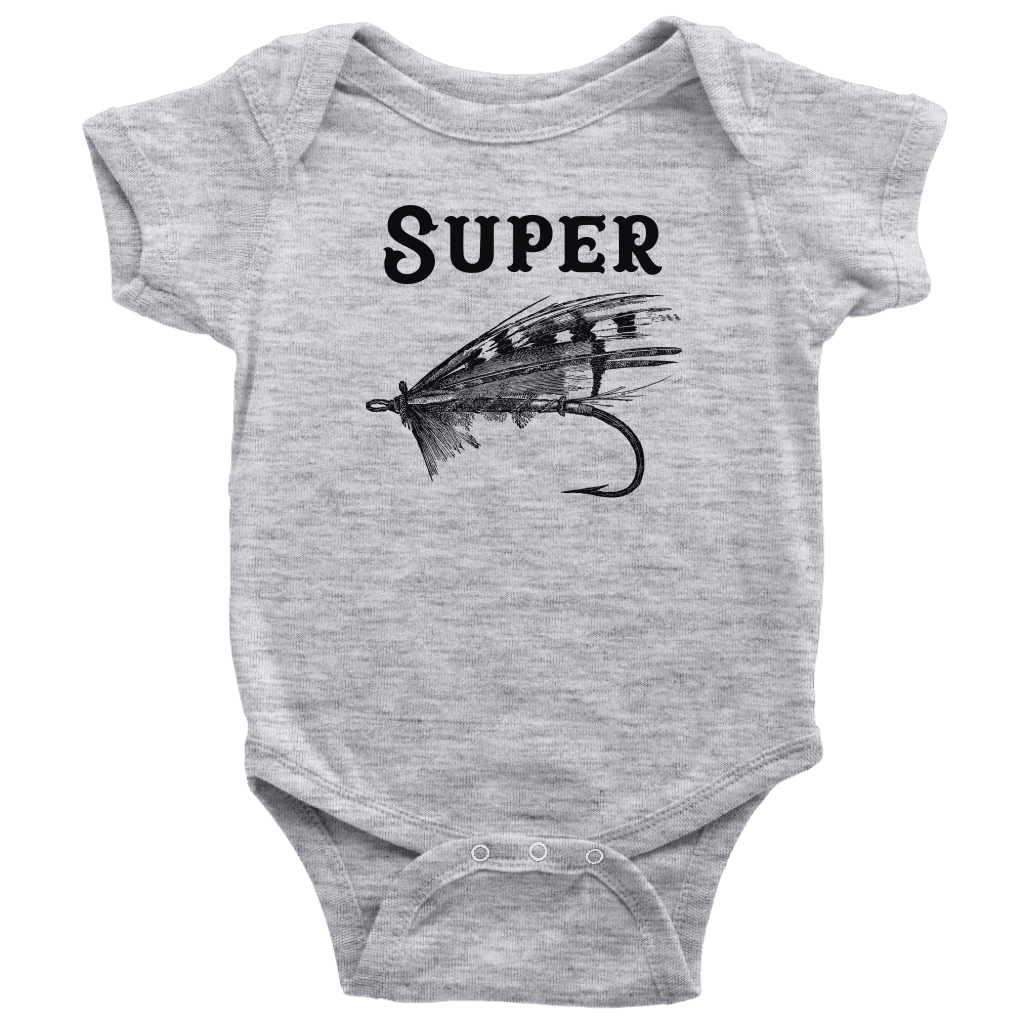Super Fly T-shirt Baby Bodysuit Heather Grey NB