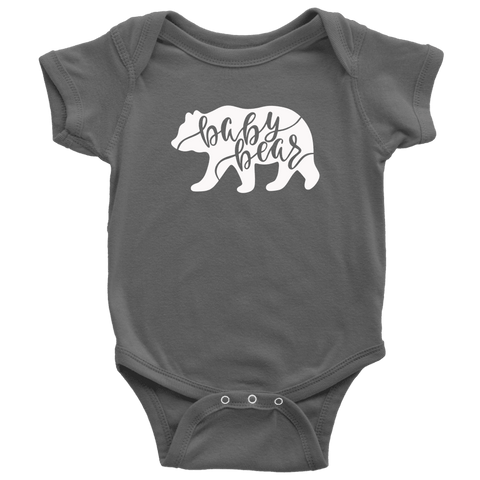 Image of Baby Bear Shirts and Onesies T-shirt Baby Bodysuit Asphalt NB