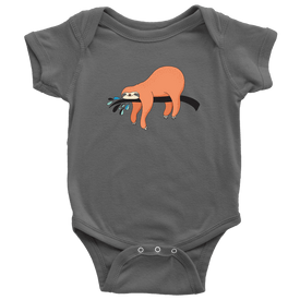 Sleepy Sloth Onsies T-shirt Baby Bodysuit Asphalt NB