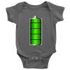 Fully Charged Onsies T-shirt Baby Bodysuit Asphalt NB