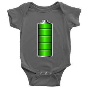 Fully Charged Onsies T-shirt Baby Bodysuit Asphalt NB