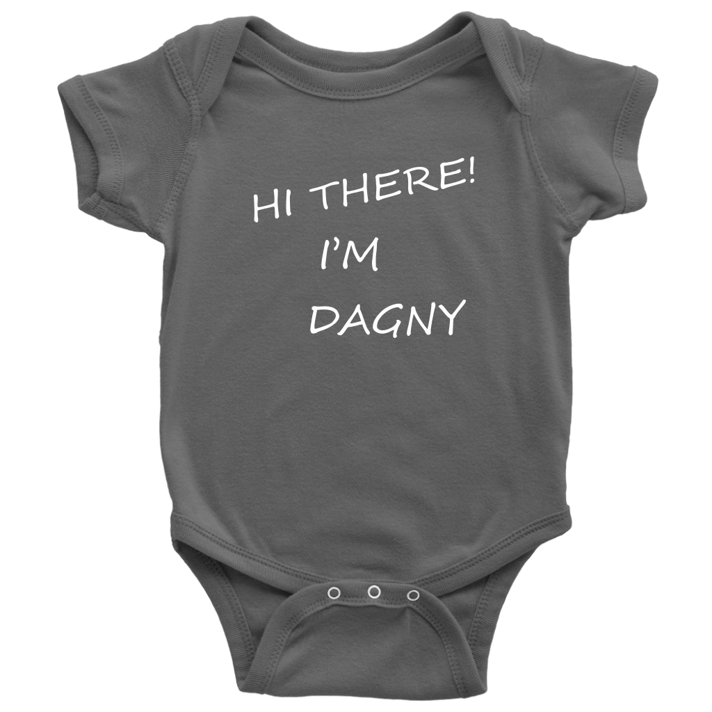 Hello There Dagny Onseis T-shirt Baby Bodysuit Asphalt NB