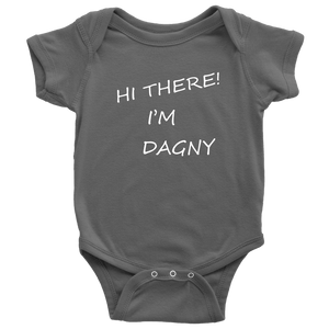Hello There Dagny Onseis T-shirt Baby Bodysuit Asphalt NB