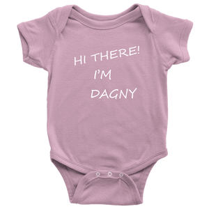 Hello There Dagny Onseis T-shirt Baby Bodysuit Pink NB