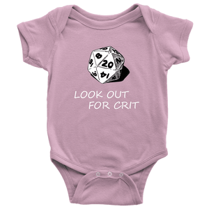 Look Out For Crit Onesies T-shirt Baby Bodysuit Pink NB