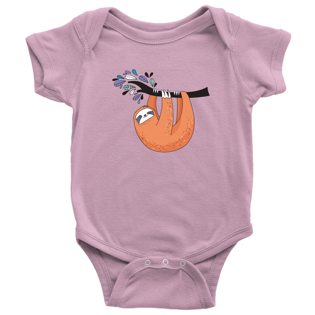 Just Hanging Onsies T-shirt Baby Bodysuit Pink NB