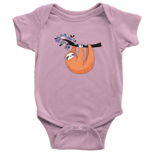 Just Hanging Onsies T-shirt Baby Bodysuit Pink NB