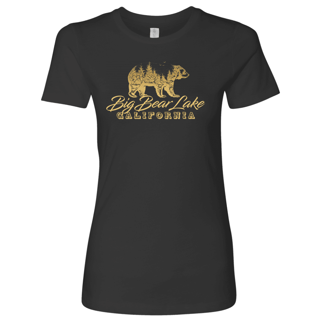 Big Bear Lake California V.2, Womens, Gold T-shirt Next Level Womens Shirt Heavy Metal S