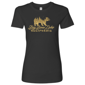 Big Bear Lake California V.2, Womens, Gold T-shirt Next Level Womens Shirt Heavy Metal S