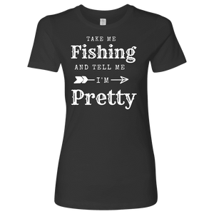 Take Me Fishing T-shirt Next Level Womens Shirt Heavy Metal S