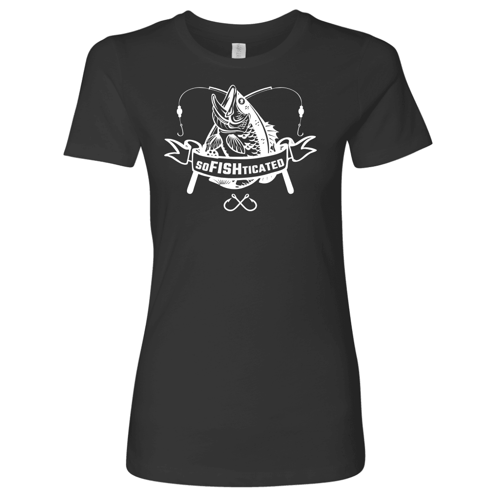 soFISHticated Womens White T-shirt Next Level Womens Shirt Heavy Metal S