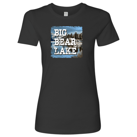 Image of Big Bear Lake V.1, Women's Shirt T-shirt Next Level Womens Shirt Heavy Metal S