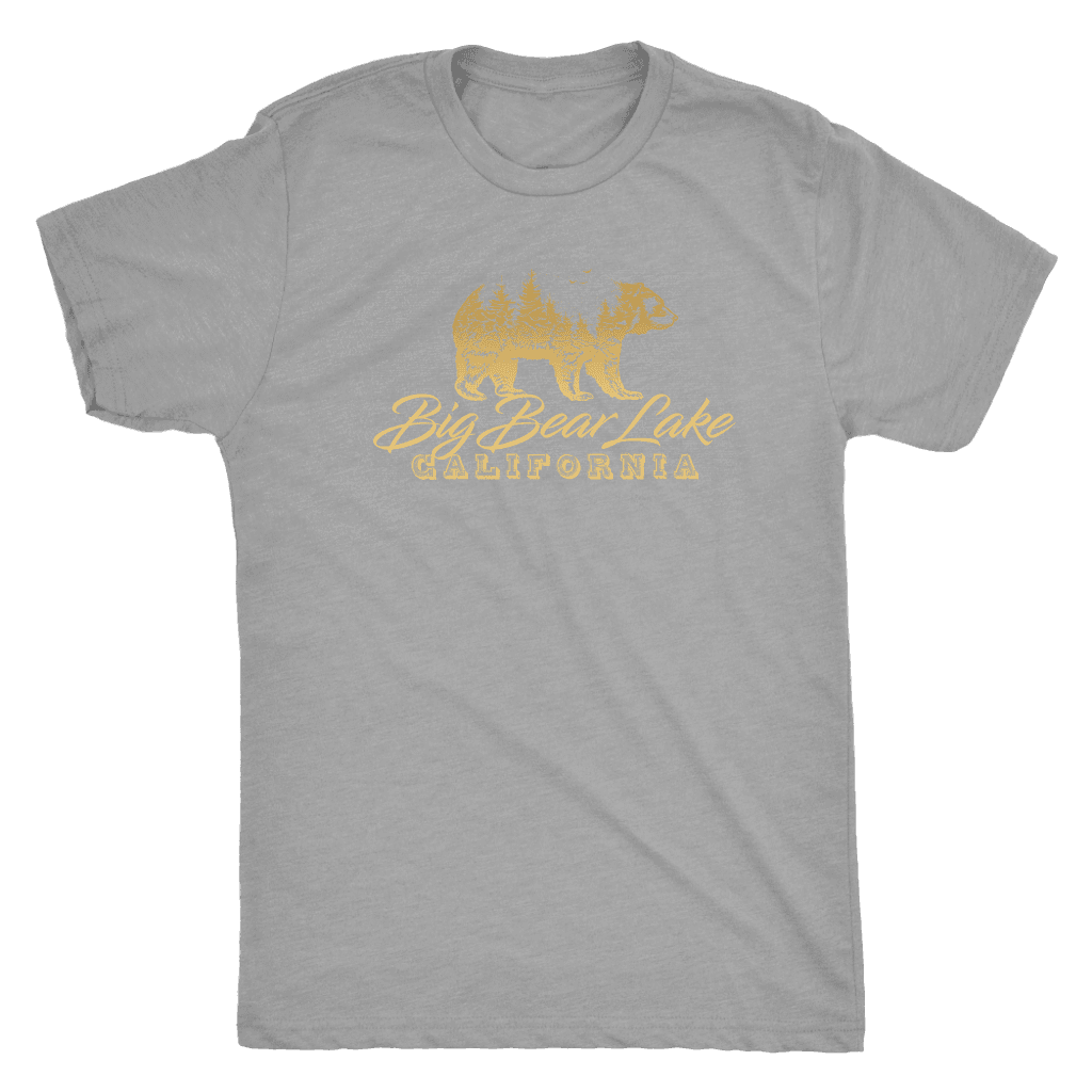 Big Bear Lake California V.2, Mens, Gold T-shirt Next Level Mens Triblend Premium Heather S