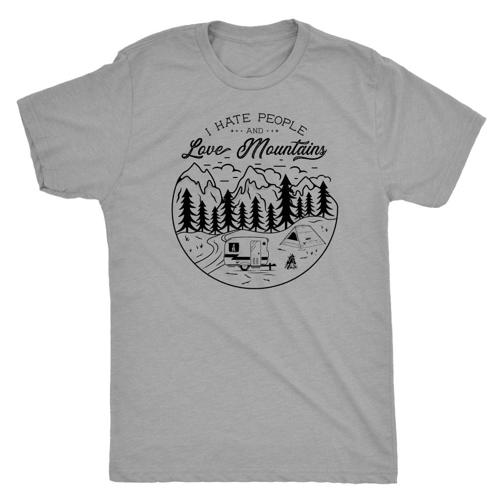 Love The Mountains Mens T-shirt Next Level Mens Triblend Premium Heather S