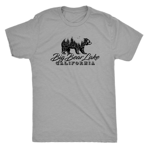 Big Bear Lake California V.2, Mens, Black T-shirt Next Level Mens Triblend Premium Heather S