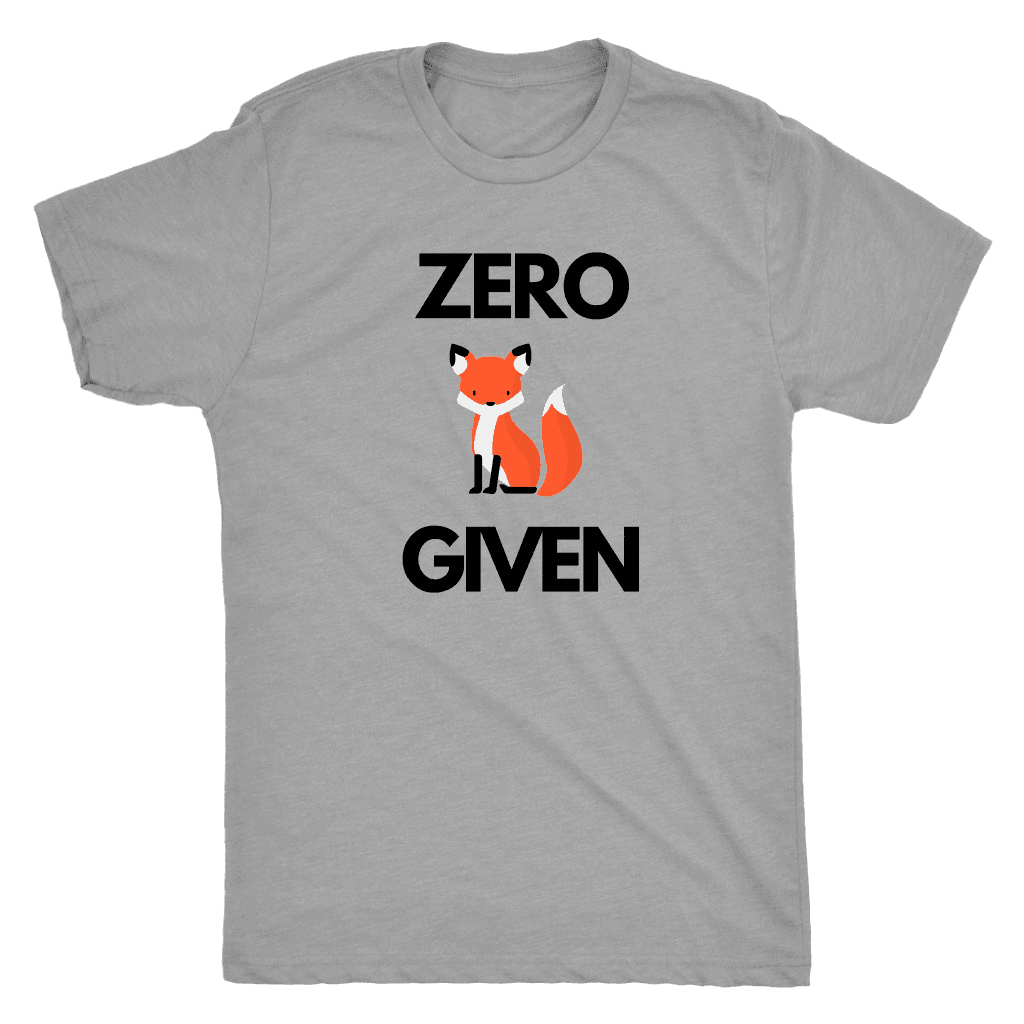 Zero Fox Given T-shirt Next Level Mens Triblend Premium Heather S