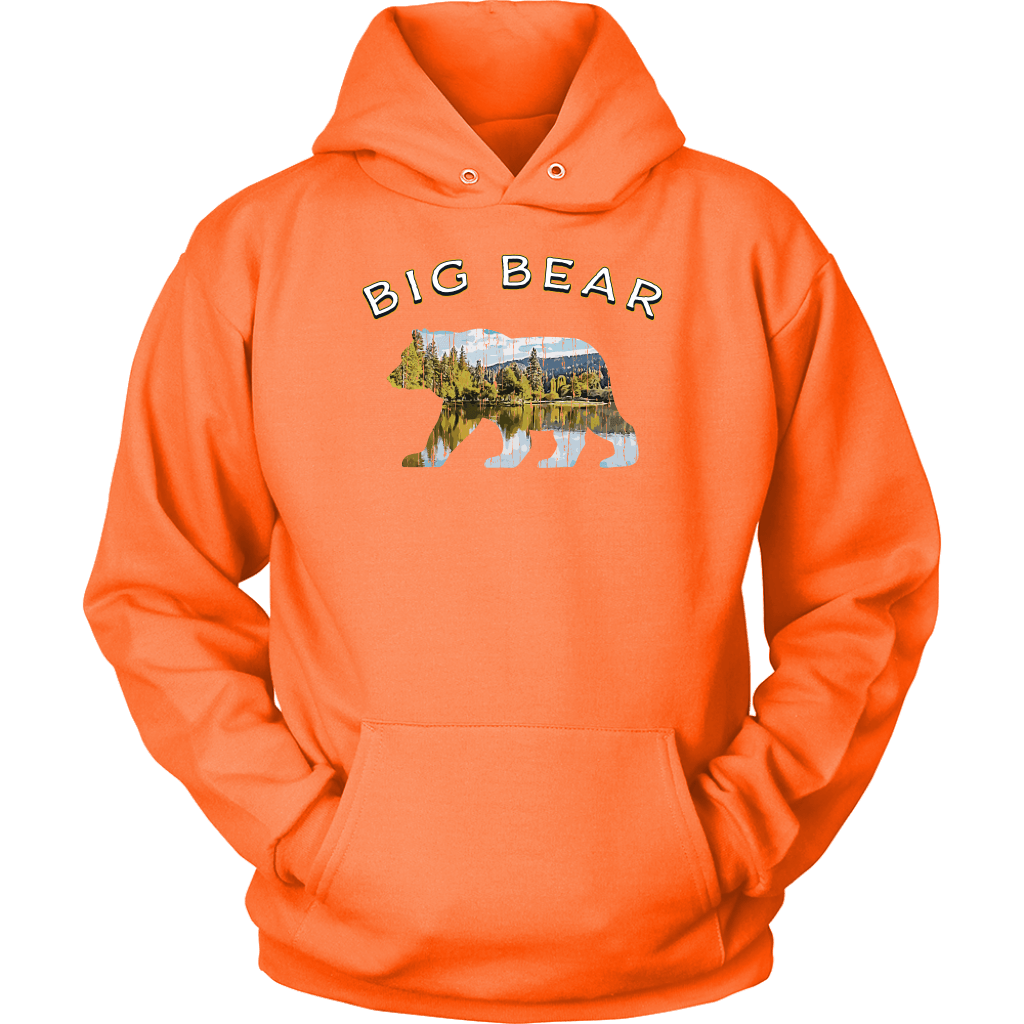 Big Bear v.1, Hoodies T-shirt Unisex Hoodie Neon Orange S