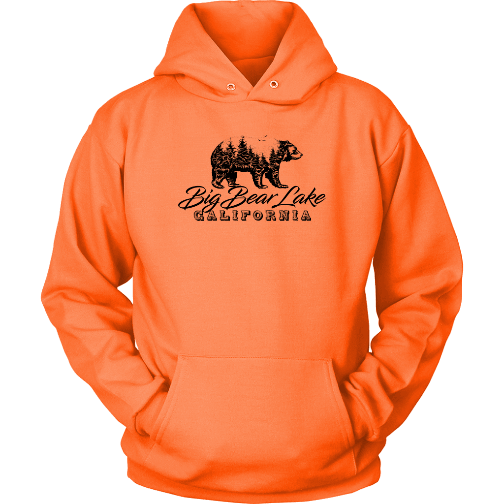 Big Bear Lake California V.2, Hoodies and Long Sleeve T-shirt Unisex Hoodie Neon Orange S