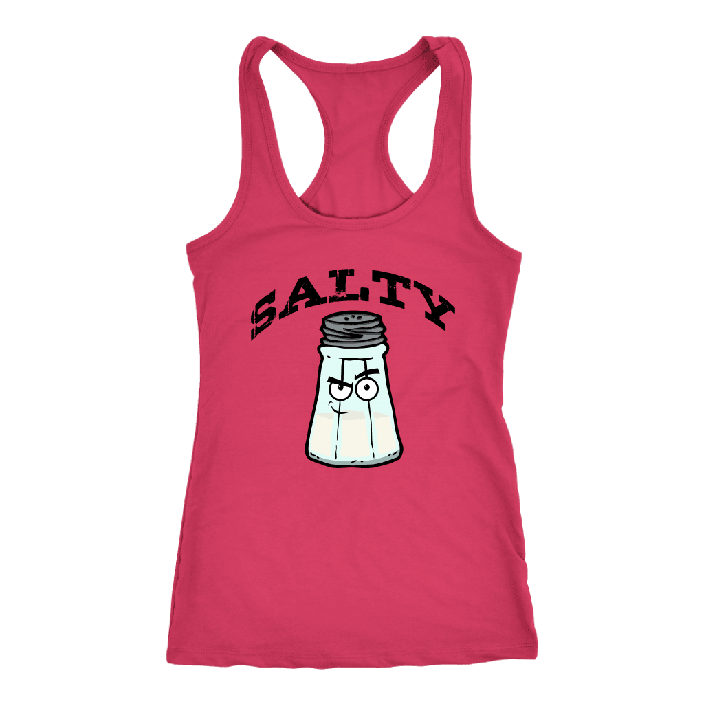 Salty V.1 Womens T-shirt Next Level Racerback Tank Raspberry XS