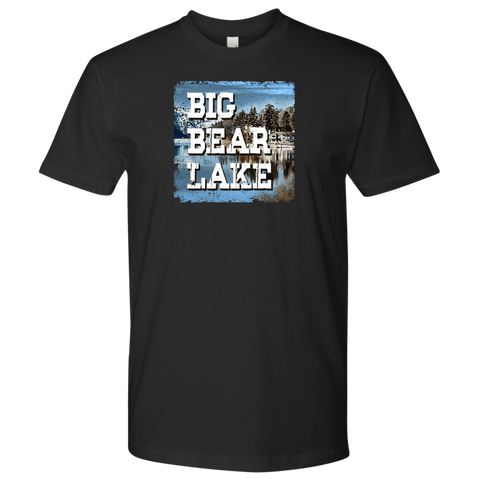 Image of Big Bear Lake V.1, Men's Shirts T-shirt Next Level Mens Shirt Black S