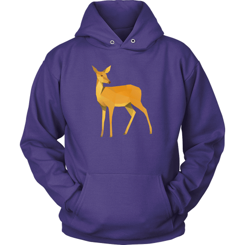 Image of Polygonal Doe T-shirt Unisex Hoodie Purple S