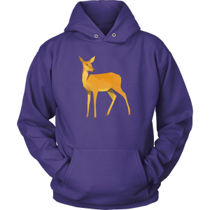 Polygonal Doe T-shirt Unisex Hoodie Purple S