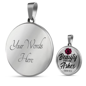 Beauty From Ashes White Circle Necklace