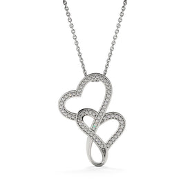 Amazing Daughter, Dual Heart Necklace