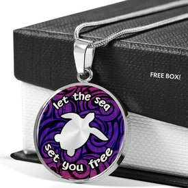 Let the Sea Set You Free Clear Background Jewelry 