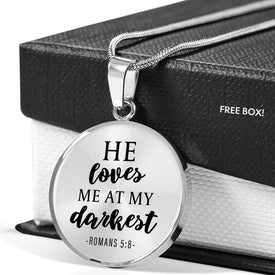 Loves me at my Darkest Circle Necklace Jewelry 