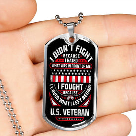 I Fought, Because I Love Dog Tag