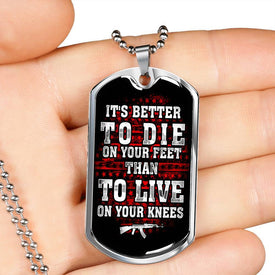 Die On Your Feet Dog Tag