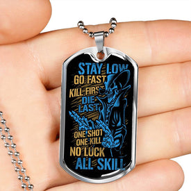 No Luck All Skill Dog Tag