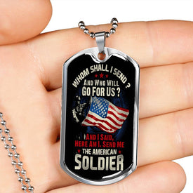 Send Me, American Soldier Dog Tag