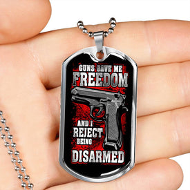 Guns Give Freedom Dog Tag