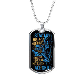 No Luck All Skill Dog Tag Jewelry 