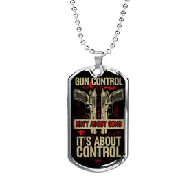 Gun Control Dog Tag Jewelry 