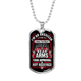 Right To Bear Arms, V3 Dog Tag Jewelry 