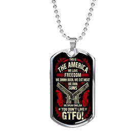 Beer, Meat, Guns, America Dog Tag Jewelry 