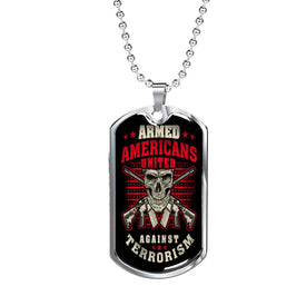 Armed Americans Against Terrorism Dog Tag Jewelry 