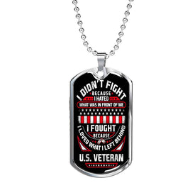 I Fought, Because I Love Dog Tag Jewelry 